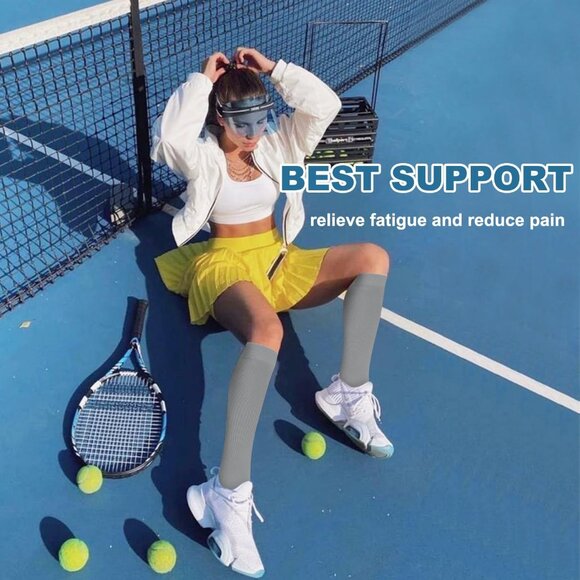 Women's Multi-Color 6 Pairs Compression Socks 15-20mmhg Compression Stockings - Picture 4 of 6